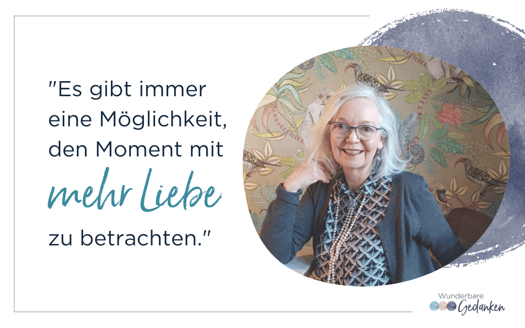 Im Podcast für wunderbare Gedanken erzählt Eva Scheller darüber wie es uns gelingt auch unschöne Momente mit mehr Liebe zu betrachten. Hör' gerne rein!